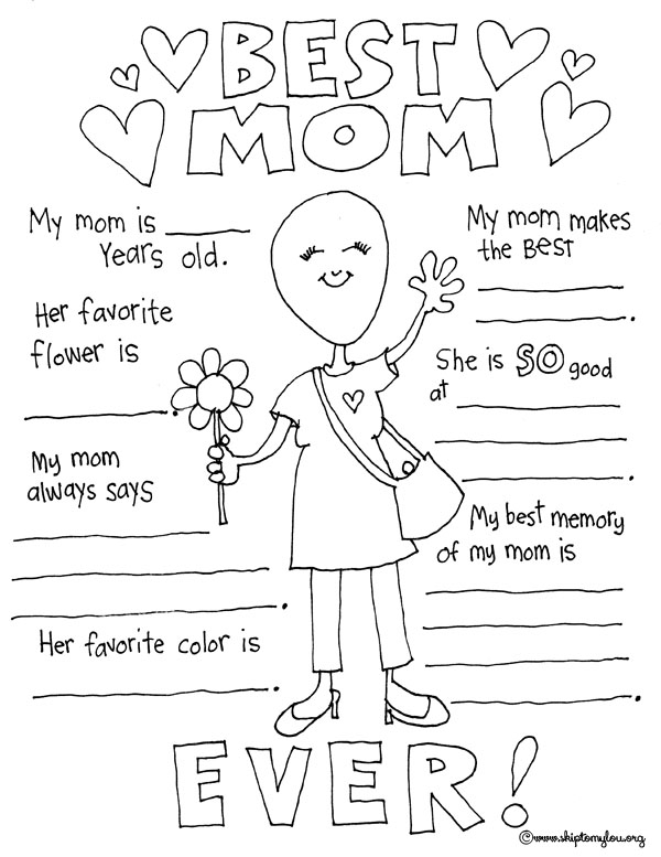 Mother's Day Coloring Pages | Skip To My Lou