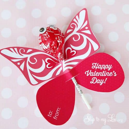 Printable Butterfly Valentine