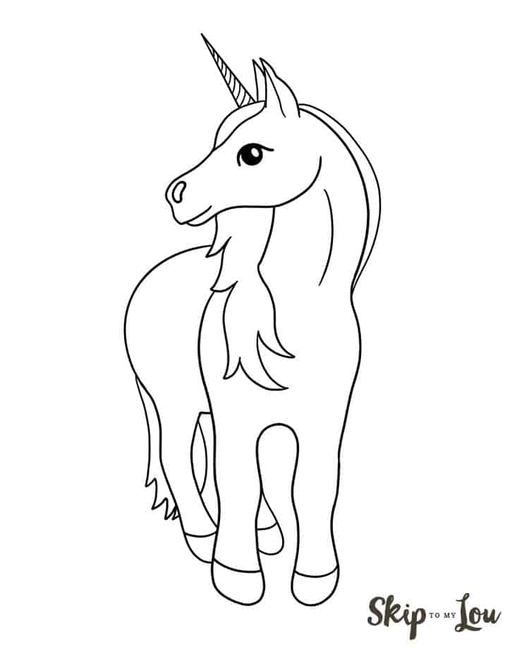 Cute Unicorn Drawing Easy  Easy Unicorn Outline Drawing  YouTube